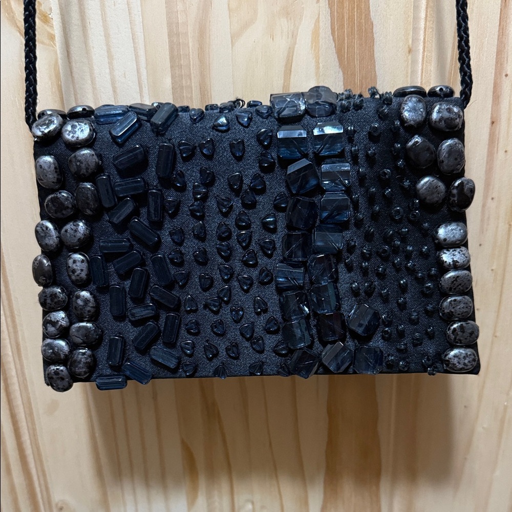 Bijoux Turner Black Beaded Women's Bag